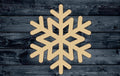 Snowflake Wood Cutout Shape Silhouette Blank Unpainted Sign 1/4 inch thick