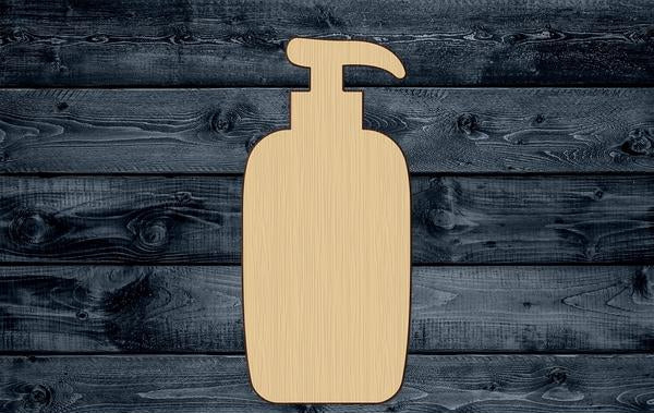 Soap Hand Sanitizer Wood Cutout Shape Silhouette Blank Unpainted Sign 1/4 inch thick