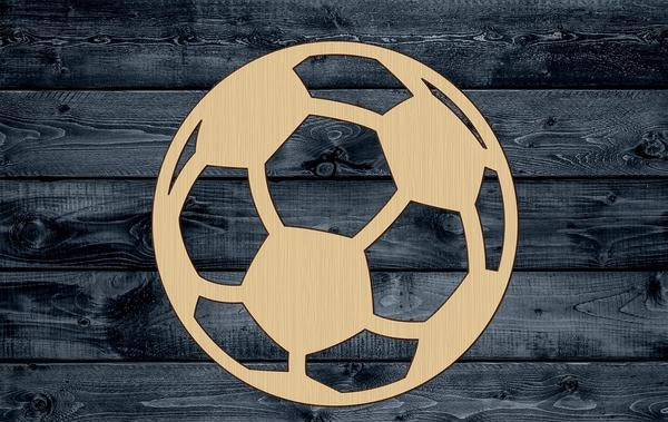 Soccer Ball Sport Wood Cutout Shape Silhouette Blank Unpainted Sign 1/4 inch thick