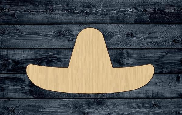 Sombrero Mexican Hat Wood Cutout Party Shape Blank Unpainted Sign 1/4 inch thick