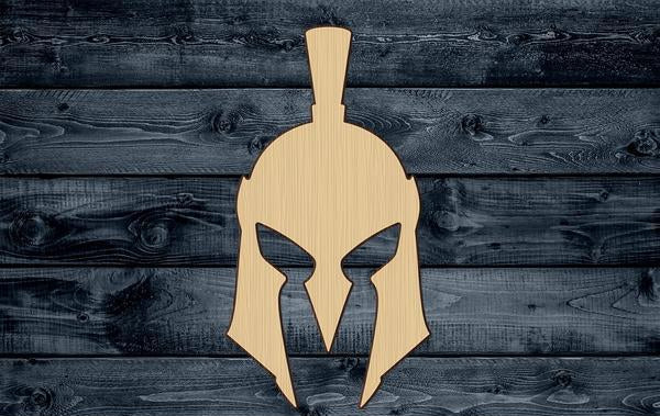 Spartan Helmet Warrior Wood Cutout Shape Silhouette Blank Unpainted Sign 1/4 inch thick
