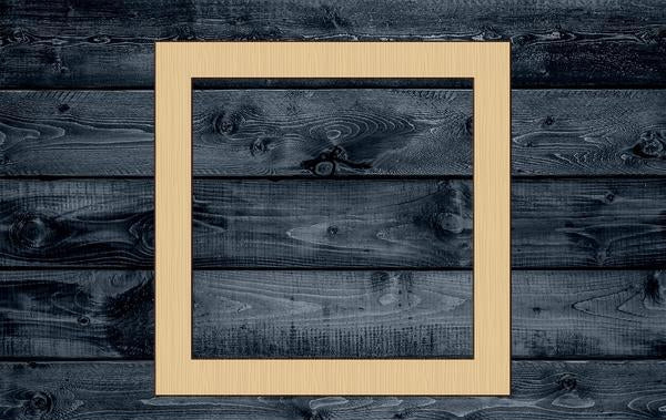 Square Frame Wood Cutout Shape Silhouette Blank Unpainted Sign 1/4 inch thick