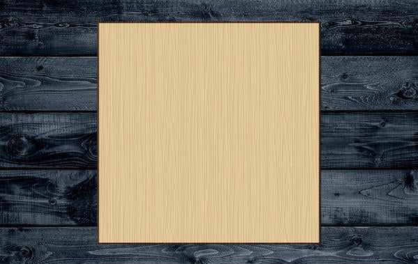 Square Shape Silhouette Blank Unpainted Wood Cutout Sign 1/4 inch thick
