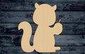 Squirrel Acorn Wood Cutout Shape Silhouette Blank Unpainted Sign 1/4 inch thick