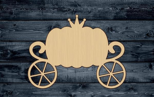 Stagecoach Princess Pumpkin Shape Blank Unpainted Wood Cutout Sign 1/4 inch thick