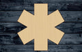 Star of Life Cross Wood Cutout Shape Silhouette Blank Unpainted Sign 1/4 inch thick