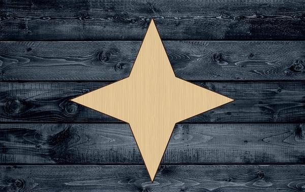 Star Starfish Shape Wood Cutout Silhouette Blank Unpainted Sign 1/4 inch thick