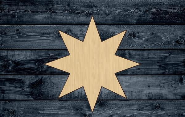 Star Wood Cutout Unpainted Unfinished Shape Sign 1/4 inch thick