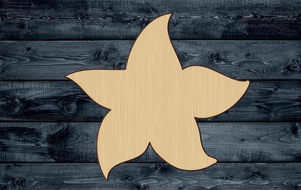 Starfish Fish Sea Shape Silhouette Blank Unpainted Wood Cutout Sign 1/4 inch thick