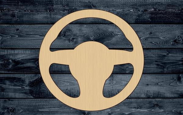 Steering Wheel Racing Wood Cutout Silhouette Blank Unpainted Sign 1/4 inch thick