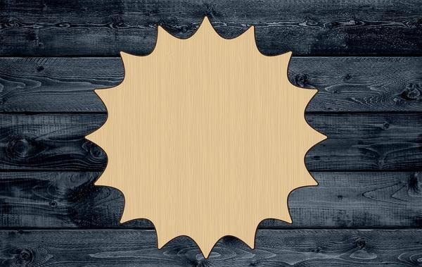 Sun Summer Beach Wood Cutout Silhouette Blank Unpainted Sign 1/4 inch thick