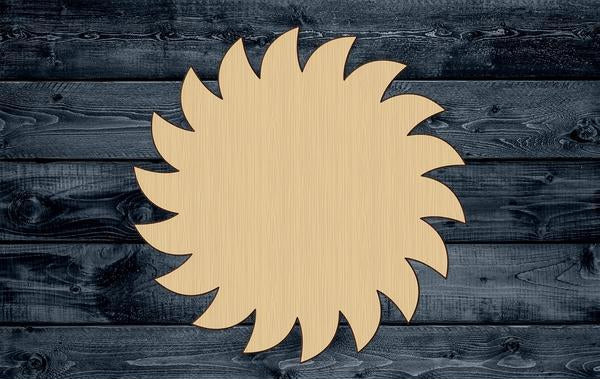 Sun Summer Beach Wood Cutout Silhouette Blank Unpainted Sign 1/4 inch thick