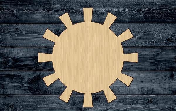 Sun Summer Beach Wood Cutout Silhouette Blank Unpainted Sign 1/4 inch thick