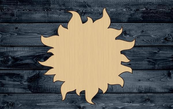 Sun Summer Beach Wood Cutout Silhouette Blank Unpainted Sign 1/4 inch thick