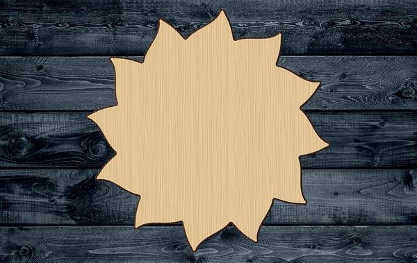 Sun Summer Shape Silhouette Blank Unpainted Wood Cutout Sign 1/4 inch thick