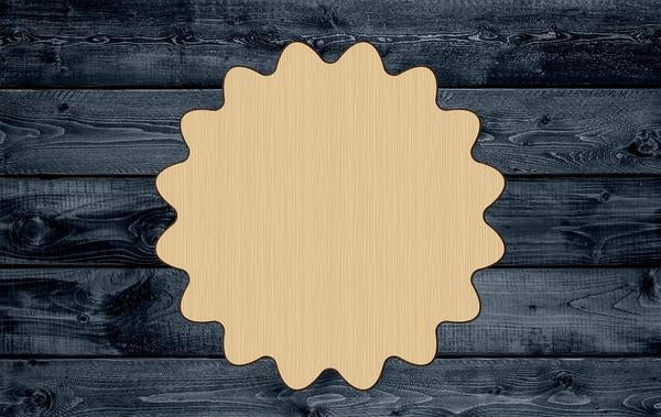 Sun Summer Shape Silhouette Blank Unpainted Wood Cutout Sign 1/4 inch thick