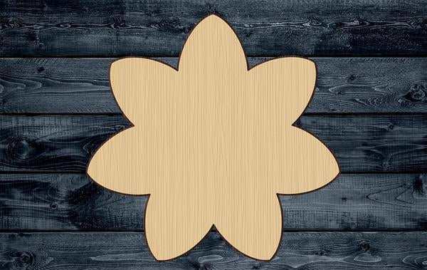 Sunflower Flower Shape Silhouette Blank Unpainted Wood Cutout Sign 1/4 inch thick