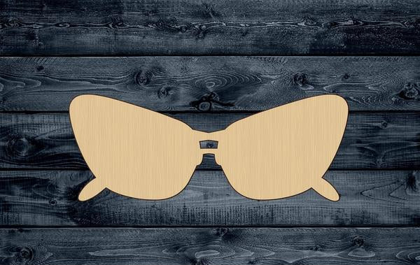Sunglasses Eyeglasses Shape Silhouette Blank Unpainted Wood Cutout Sign 1/4 inch thick