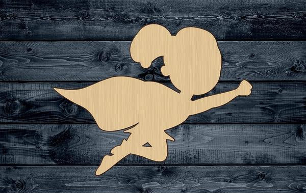 Superwoman Woman Girl Wood Cutout Shape Silhouette Blank Unpainted Sign 1/4 inch thick