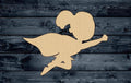 Superwoman Woman Girl Wood Cutout Shape Silhouette Blank Unpainted Sign 1/4 inch thick