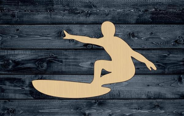 Surfer Ocean Wood Cutout Shape Silhouette Blank Unpainted Sign 1/4 inch thick