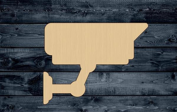 Surveillance Camera Spy Wood Cutout Shape Silhouette Blank Unpainted Sign 1/4 inch thick