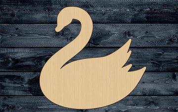 Swan Bird Wood Cutout Shape Silhouette Blank Unpainted Sign 1/4 inch thick