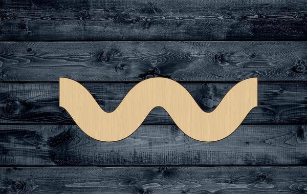 Swirl Swoosh Seamless Wood Cutout Unpainted Shape Silhouette Sign 1/4 inch thick