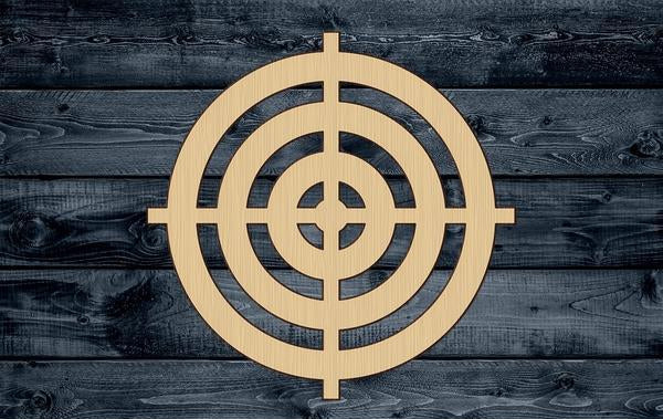 Target Aim Wood Cutout Shape Sign Silhouette 1/4 inch thick