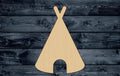 Tee Pee Tent Wood Cutout Shape Silhouette Blank Unpainted Sign 1/4 inch thick