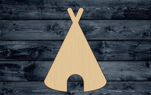 pee tent Tee Pee Tent Wood Cutout Shape Silhouette Blank Unpainted Sign 1/4 inch thick 7 inch tall