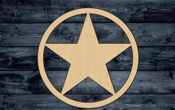 Texas Lone Star Wood Cutout Shape Silhouette Blank Unpainted Sign 1/4 inch thick