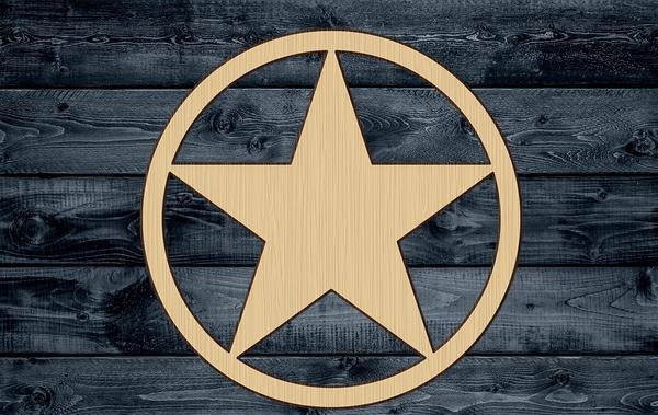 Texas Lone Star Wood Cutout Shape Silhouette Blank Unpainted Sign 1/4 inch thick