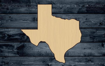 Texas State Map TX Shape Silhouette Blank Unpainted Wood Cutout Sign 1/4 inch thick