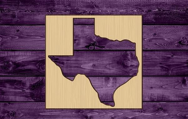 Texas State Map Wood Cutout Silhouette Blank Unpainted Sign Stencil 1/4 inch thick
