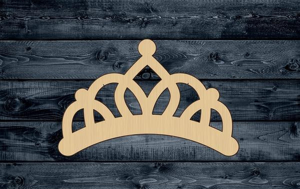 Tiara Crown Princess Wood Cutout Party Shape Blank Unpainted Sign 1/4 inch thick