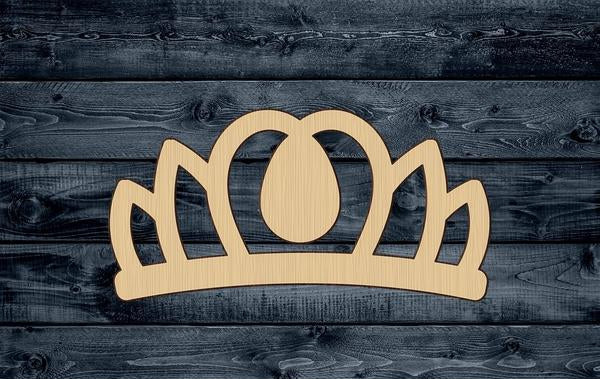 Tiara Crown Princess Wood Cutout Party Shape Blank Unpainted Sign 1/4 inch thick