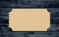 Ticket Movie Theater Wood Cutout Shape Blank Unpainted Sign 1/4 inch thick
