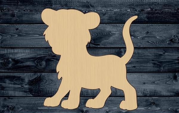 Tiger Baby Jungle Wood Cutout Silhouette Blank Unpainted Sign 1/4 inch thick