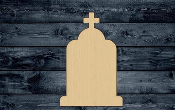 Tombstone Cross Halloween Wood Cutout Shape Silhouette Blank Unpainted Sign 1/4 inch thick