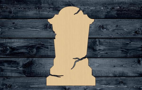 Tombstone Halloween Wood Cutout Shape Silhouette Blank Unpainted Sign 1/4 inch thick