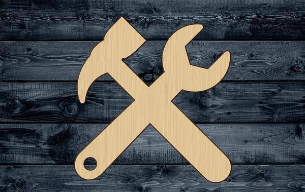 Tools Mechanic Wood Cutout Shape Silhouette Blank Unpainted Sign 1/4 inch thick