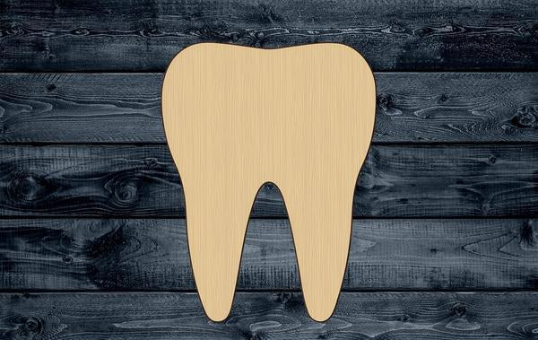 Tooth Dentist Shape Silhouette Blank Unpainted Wood Cutout Sign 1/4 inch thick