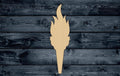 Torch Flame Wood Cutout Shape Silhouette Blank Unpainted Sign 1/4 inch thick