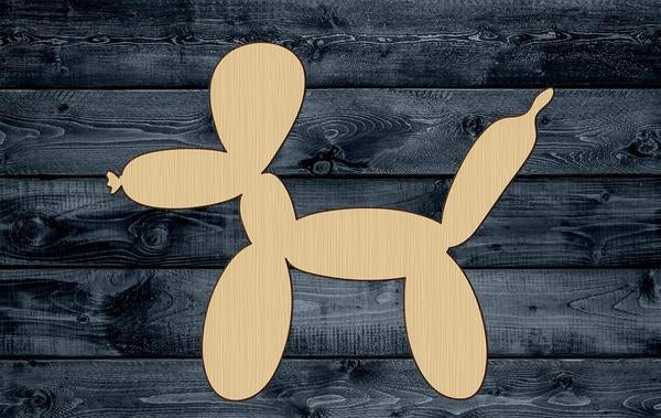 Toy Balloon Dog Wood Cutout Shape Silhouette Blank Unpainted Sign 1/4 inch thick