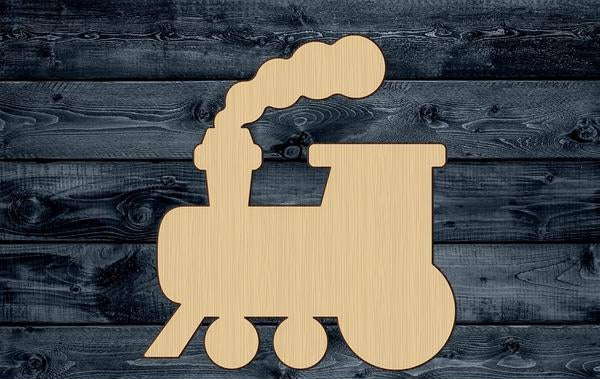 Train Locomotive Steam Wood Cutout Silhouette Blank Unpainted Sign 1/4 inch thick