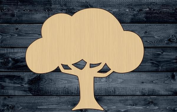 Tree Forest Oak Shape Silhouette Blank Unpainted Wood Cutout Sign 1/4 inch thick