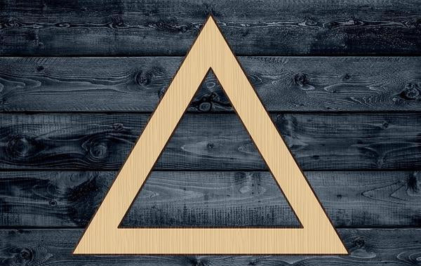 Triangle Empty Wood Cutout Shape Silhouette Blank Unpainted Sign 1/4 inch thick