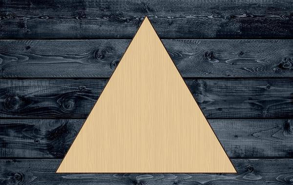 Triangle Wood Cutout Shape Silhouette Blank Unpainted Sign 1/4 inch thick