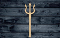 Trident Fork Neptune Wood Cutout Shape Silhouette Blank Unpainted Sign 1/4 inch thick
